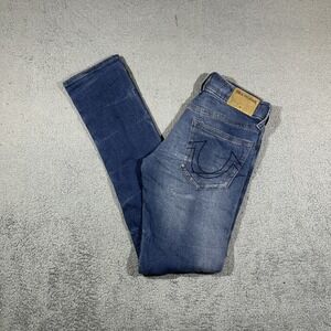 True Religion GENO Jeans Men's 29 Blue Relaxed Slim Denim Stretch #1868